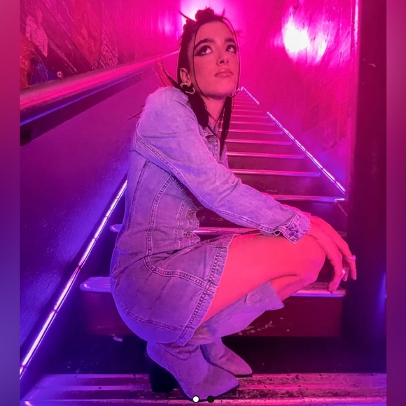 SOCIAL TOURIST DENIM MINI DRESS - Picture 2 of 2